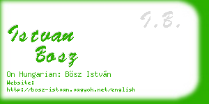 istvan bosz business card